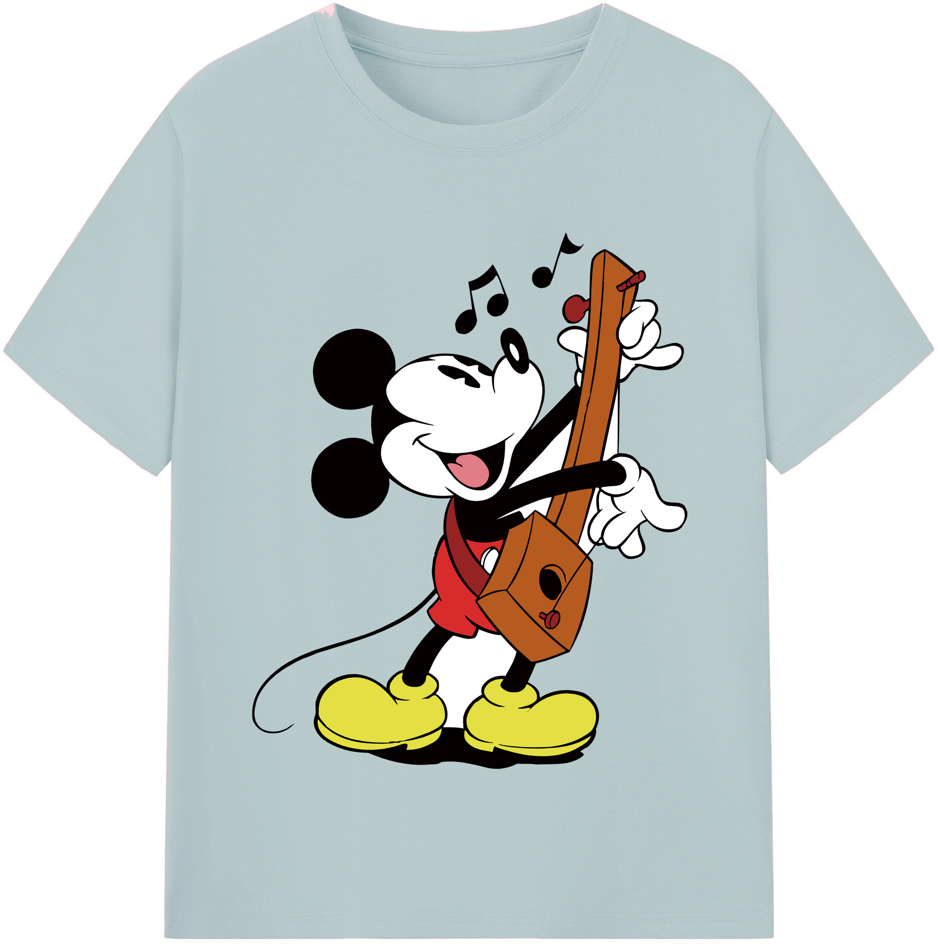 （画像用） ミッキーマウス Mickey Mouse 綿100％半袖Tシャツ（フロントプリント）